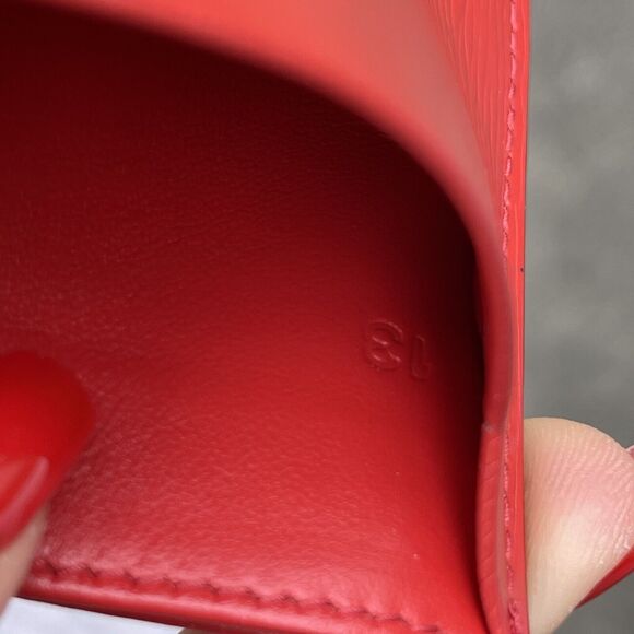 Prada Card Holder Vitello Move Red And Gold 3 Cc - Picture 11 of 11